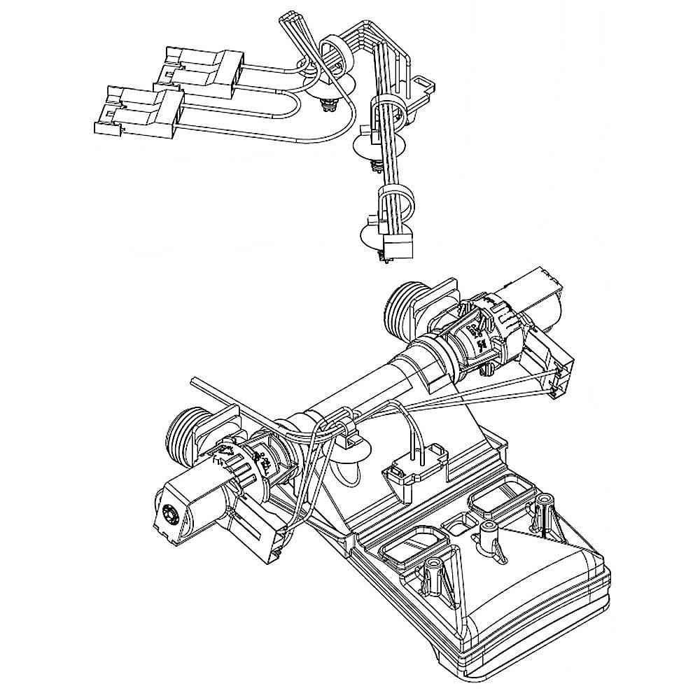 Part #wpw10683653, Washer Water Inlet Valve Assembly (Replaces W10683653) / 10.38 x 7.50 x 3.25