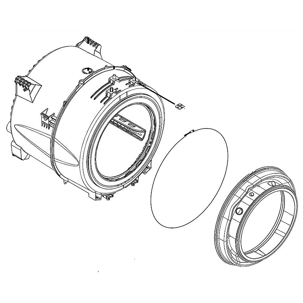 Part #wpw10737541, Washer Outer Tub And Basket Assembly / 30.00 x 30.00 x 36.00