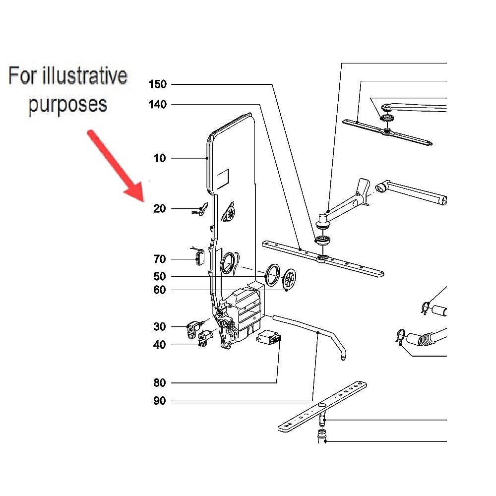 Miele Dishwasher Flow Sensor 5544030 parts Sears PartsDirect