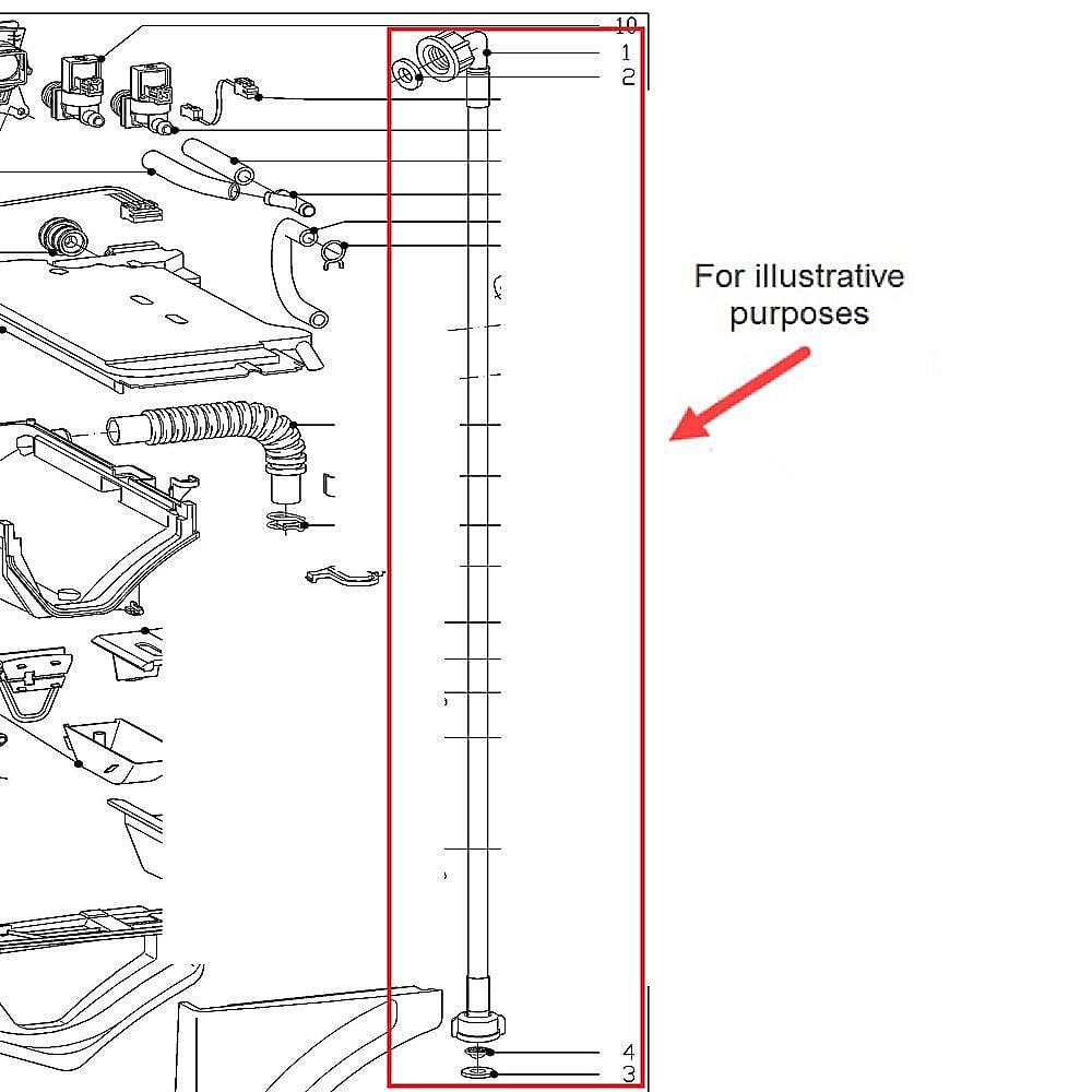 Part #6909080, Miele Washer Fill Hose