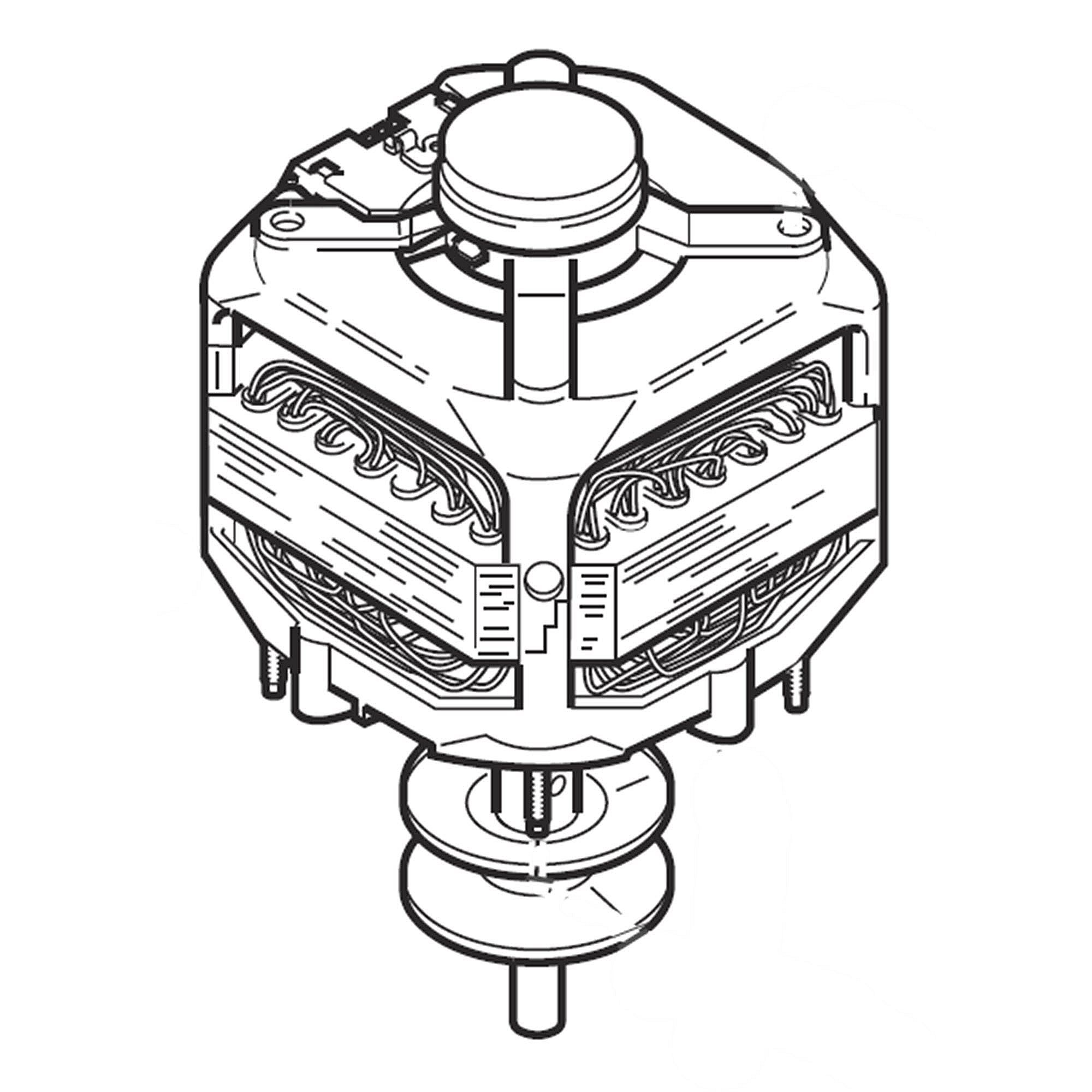 Speed Queen Part #835P3, Motor Kit - 1 Speed; 240 Volt/50 Hertz
