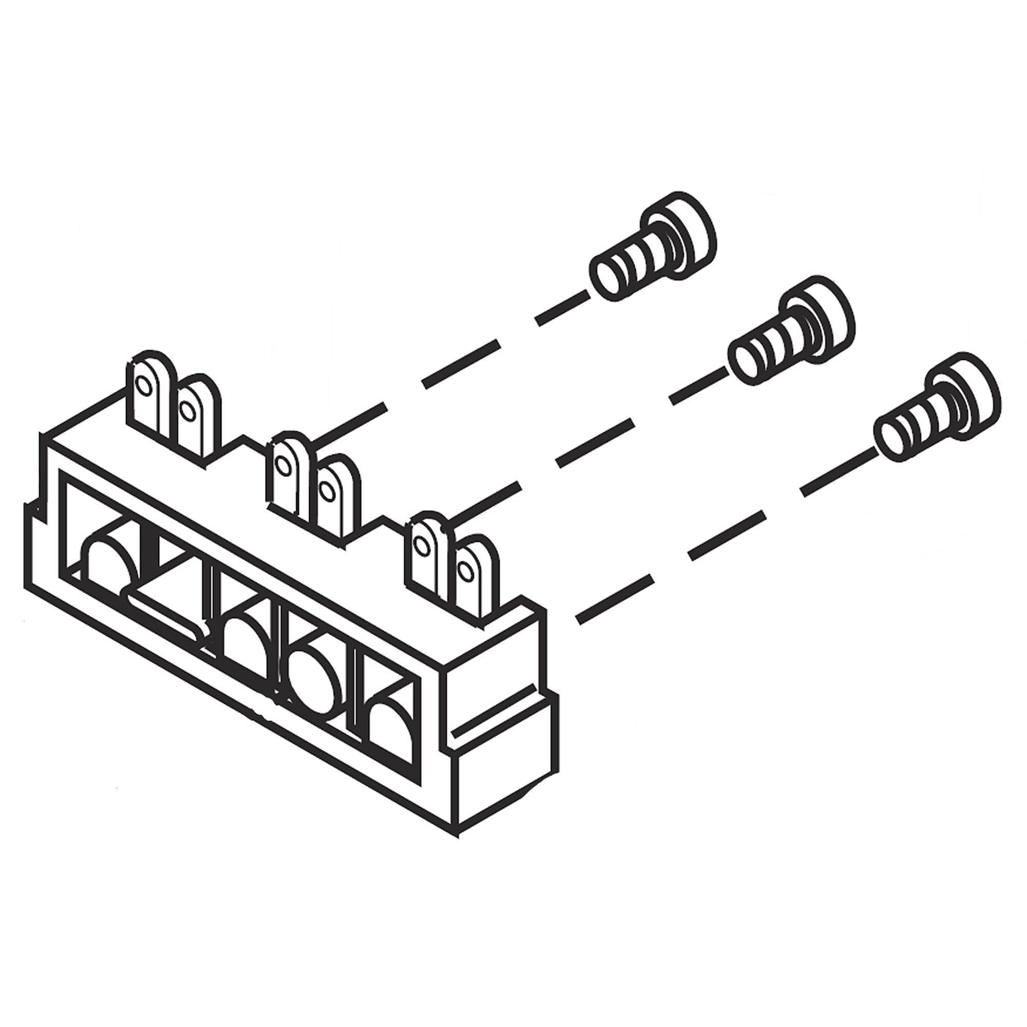 Part #d510190P, Terminal Block Assembly (Includes 3 Of Item 6; Electric Models)