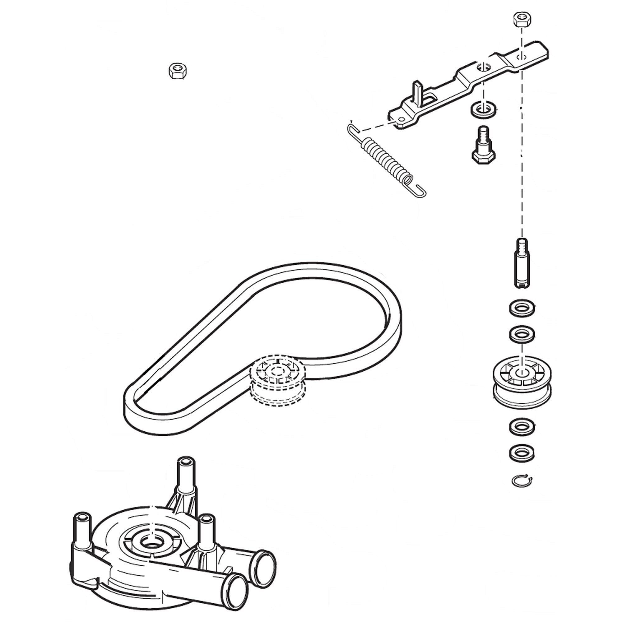 Part #rb150003, Belt And Pump Kit - Includes Items 16 And 18 (38174 Belt)