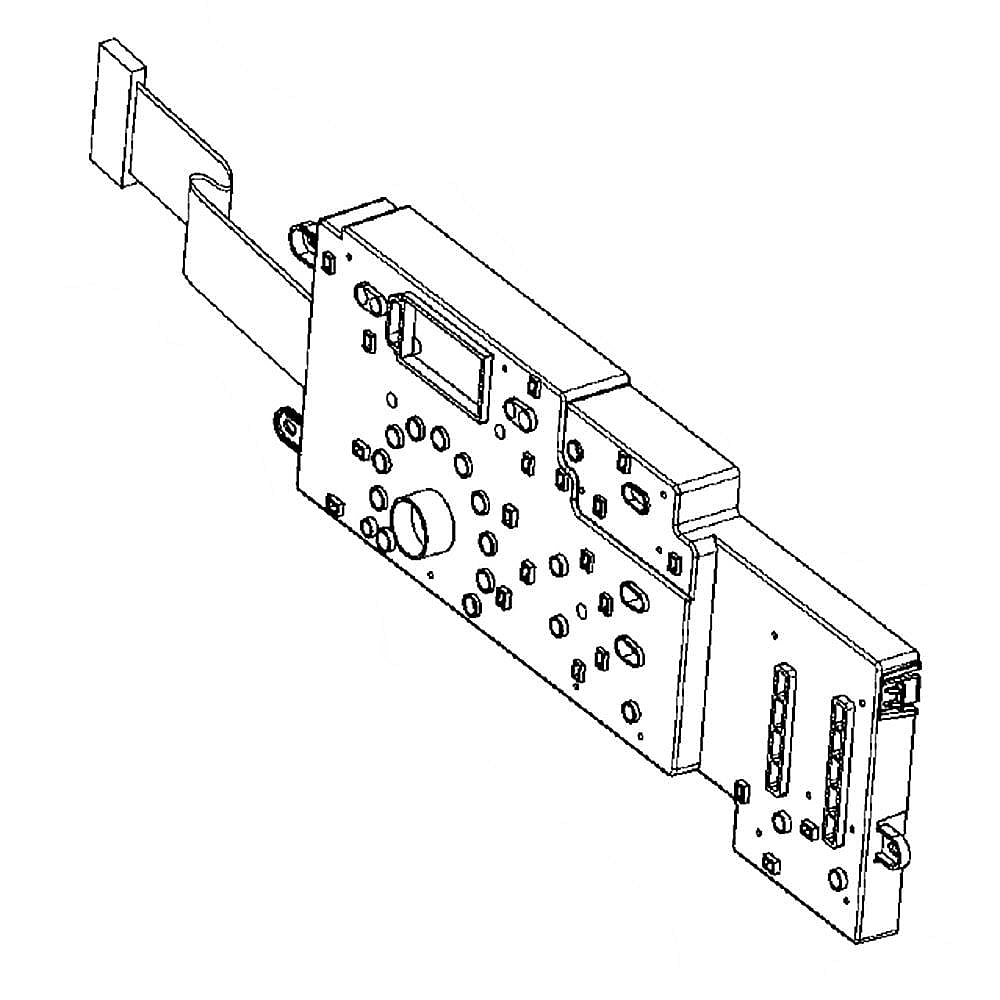 GE Part #we04M10012, Dryer User Interface | 21.20 x 6.70 x 6.20