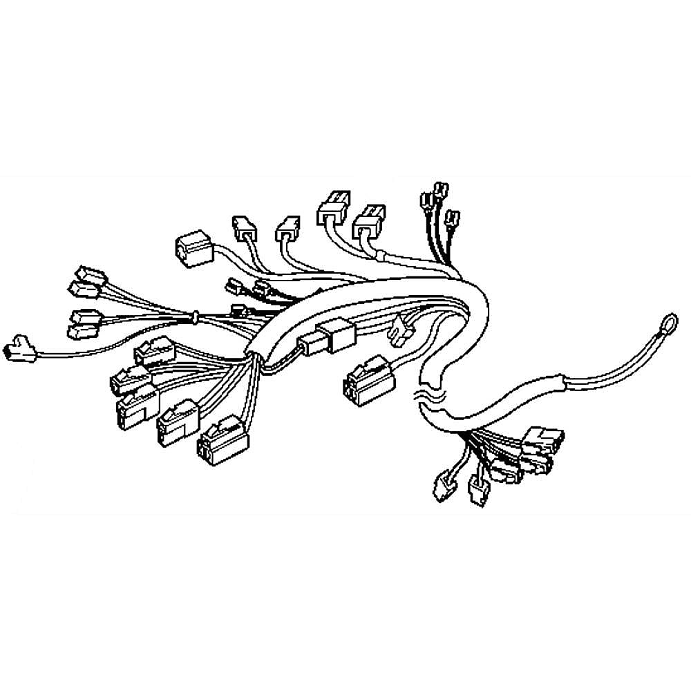 GE Part #we08X10059, Dryer Control Board Wire Harness | 14.00 x 9.00 x 2.00
