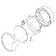 Door Asm. Si for GE GFDN110EL0WW - Part WE10M135