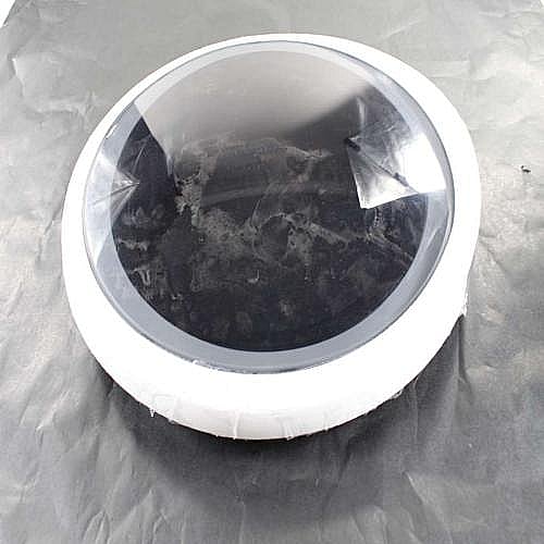 GE Part #we10X25497, Dryer Door Assembly | 32.20 x 23.10 x 5.60