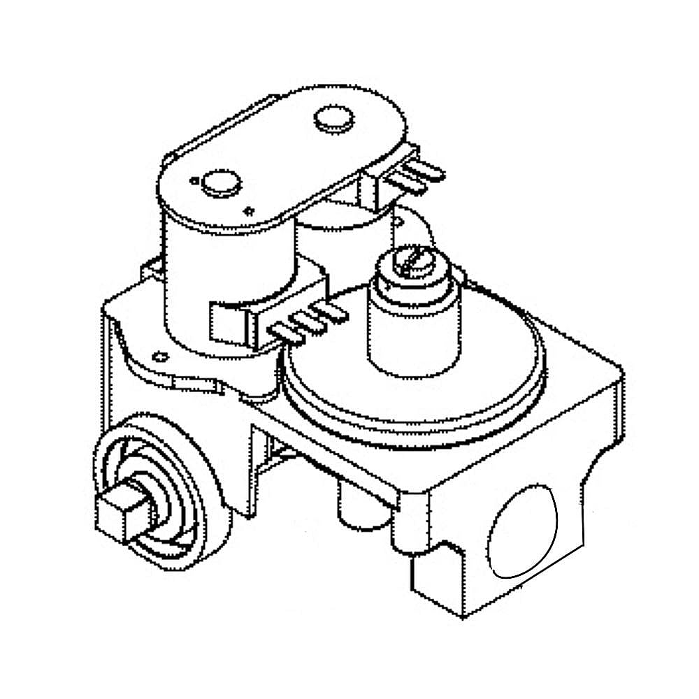GE Part #we11X29741, Gas Valve | 4.00 x 4.00 x 4.00