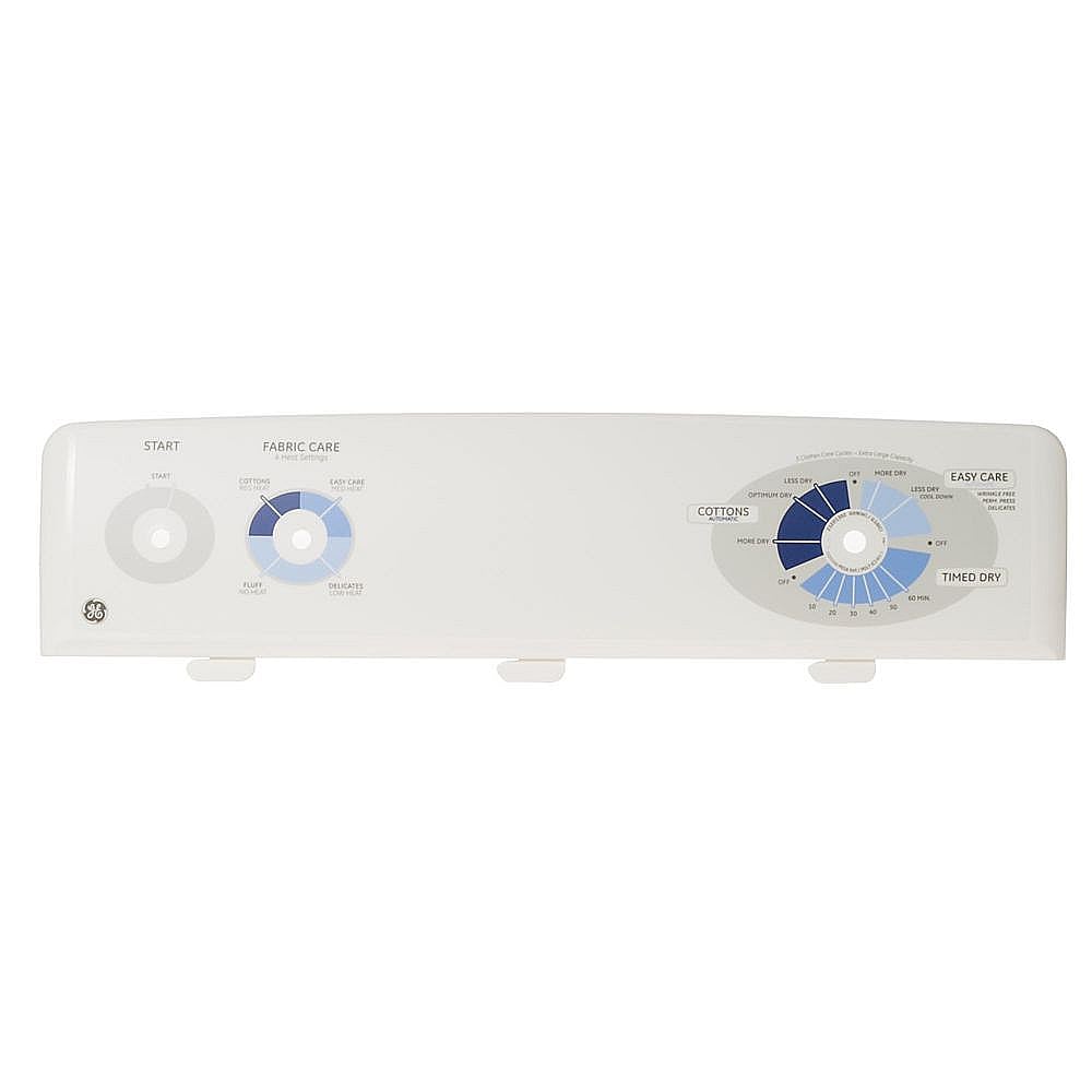 GE Part #we19M1494, Dryer Control Panel | 30.10 x 7.30 x 6.30