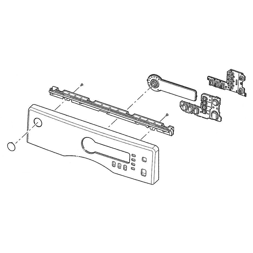 Part #we19X10083, Dryer Control Panel / 30.00 x 6.90 x 7.40