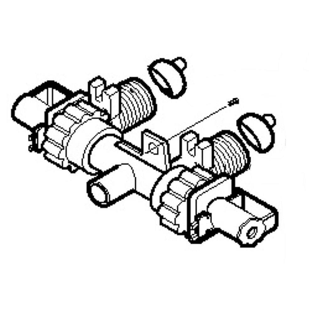 GE Part #wh13X20604, Valve Assembly | 9.50 x 6.10 x 2.40
