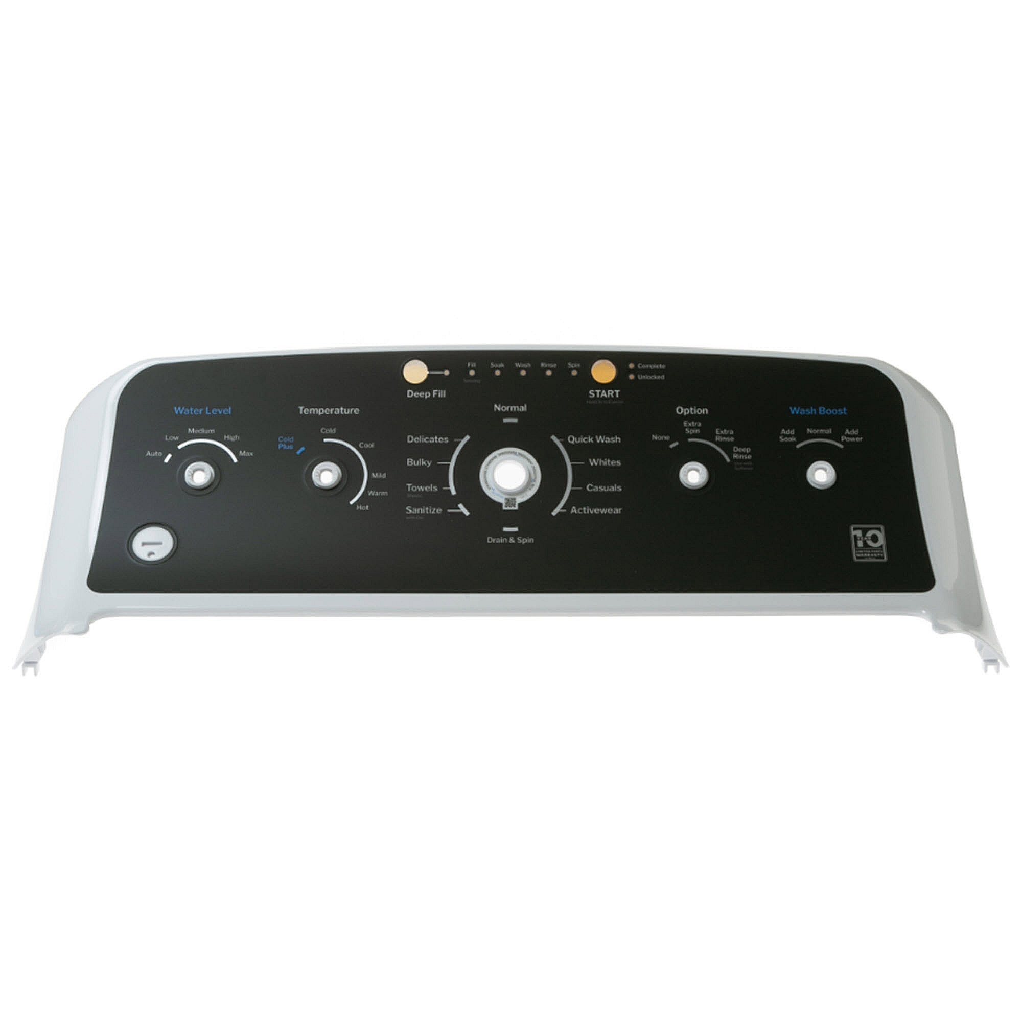 Part #wh13X37557, Control Panel Tl Washer White