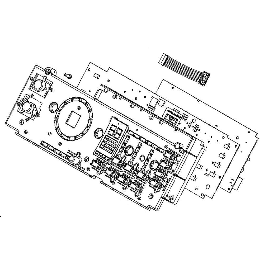 Washer Electronic Control Board and User Interface Assembly