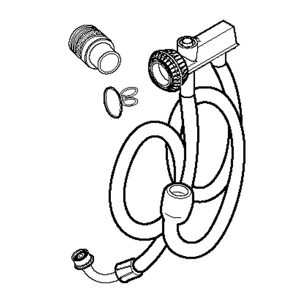 Part #wh41X20618, Washer Fill And Drain Hose Assembly / 24.70 x 10.90 x 4.80