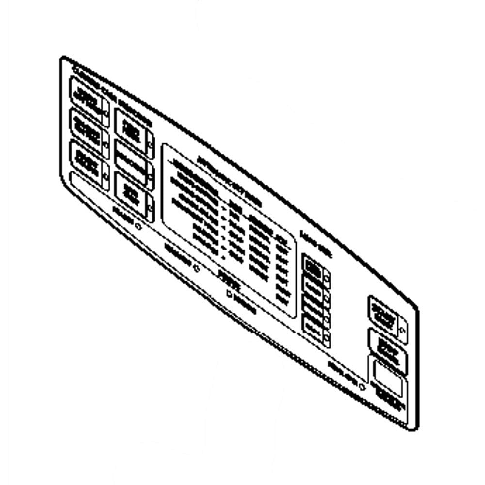 GE Part #wh42X10743, Overlay | 21.00 x 10.00 x 0.10