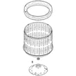 Washer Spin Basket Assembly for Hotpoint HTWP1400F1WW - Part WH45X10120