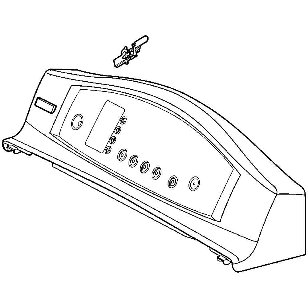 GE Part #wh46X10184, Washer Control Panel Assembly (White) | 27.10 x 9.20 x 6.90
