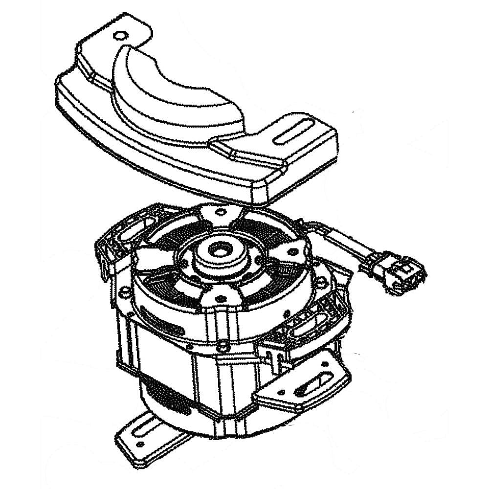 GE Part #wh49X25734, Laundry Center Washer Drive Motor And Shield Kit | 13.20 x 8.50 x 8.10