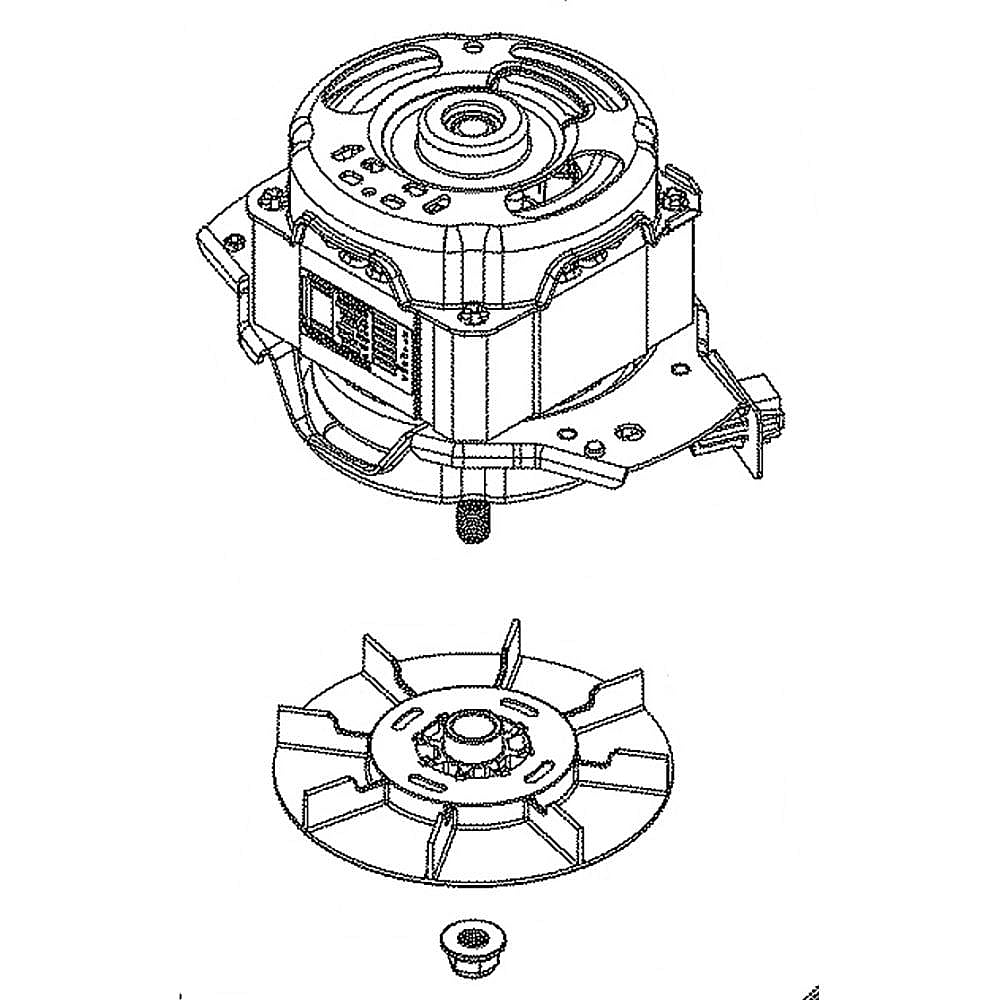 Photo of Part #wh49X27318, Washer Drive Motor Kit | 13.30 x 8.30 x 8.40 from Repair Parts Direct