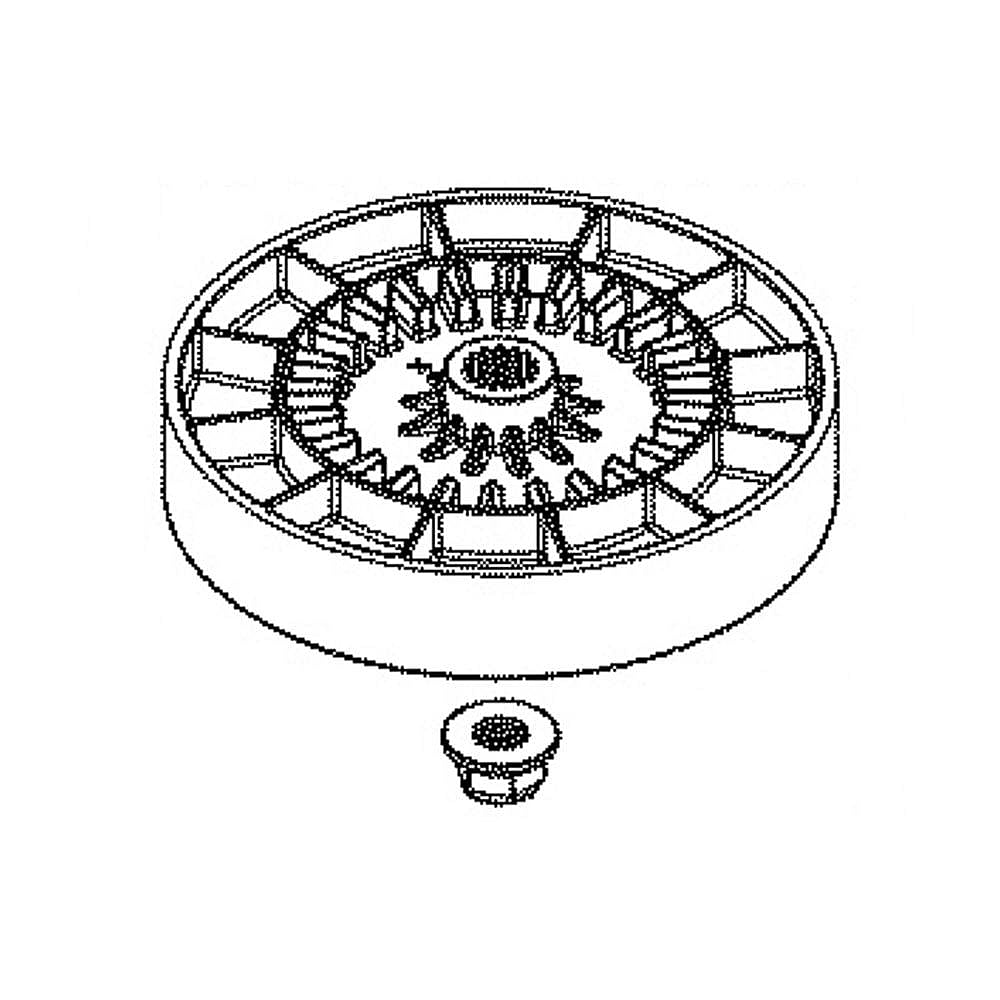 Washer Gear Case Pulley and Nut WH49X27323