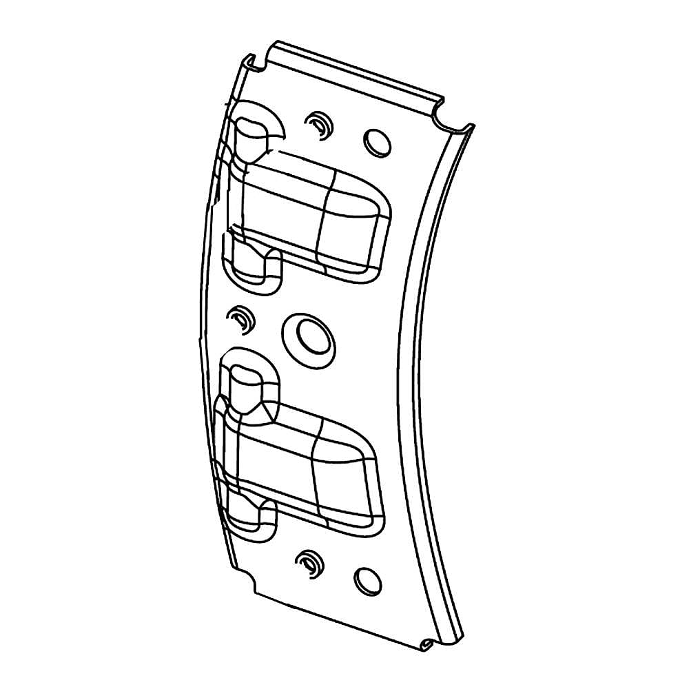 Part #dc61-02635A, Washer Door Hinge Plate / 3.46 x 13.39 x 0.08