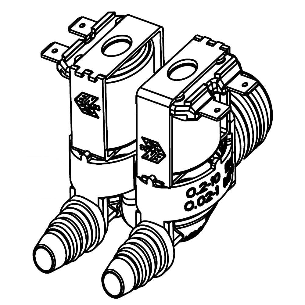Part #dc62-00311F, Washer Water Inlet Valve Assembly / 3.54 x 2.48 x 2.36