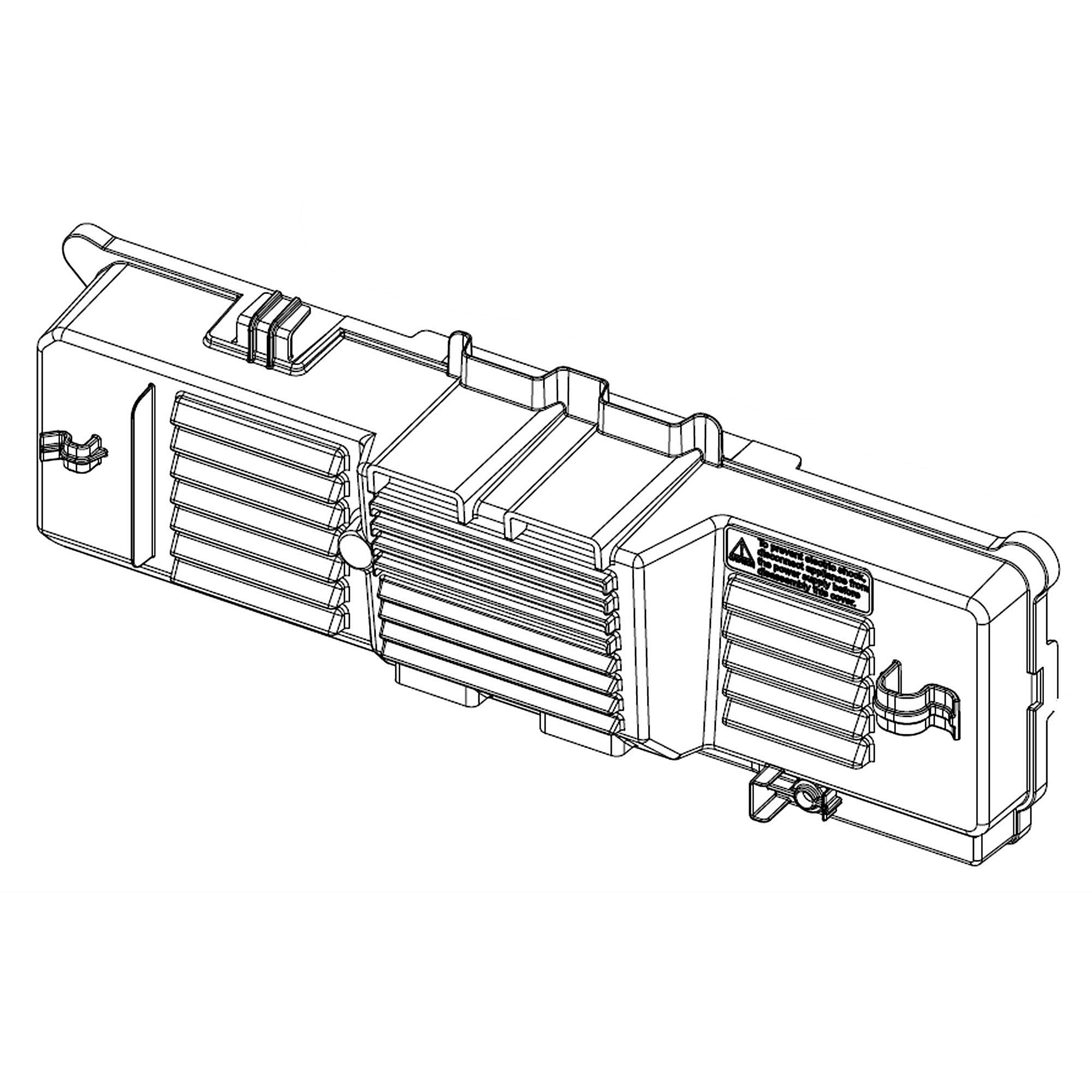 Part #dc63-02335A, Cover Pba;wf6000P, abs, t2.5, v-0, natural