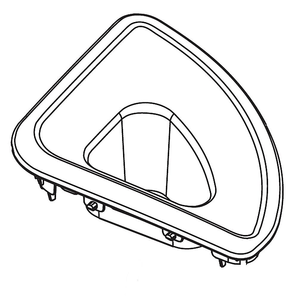 Part #dc64-03205A, Washer Bleach Dispenser Bezel / 7.09 x 4.33 x 2.17