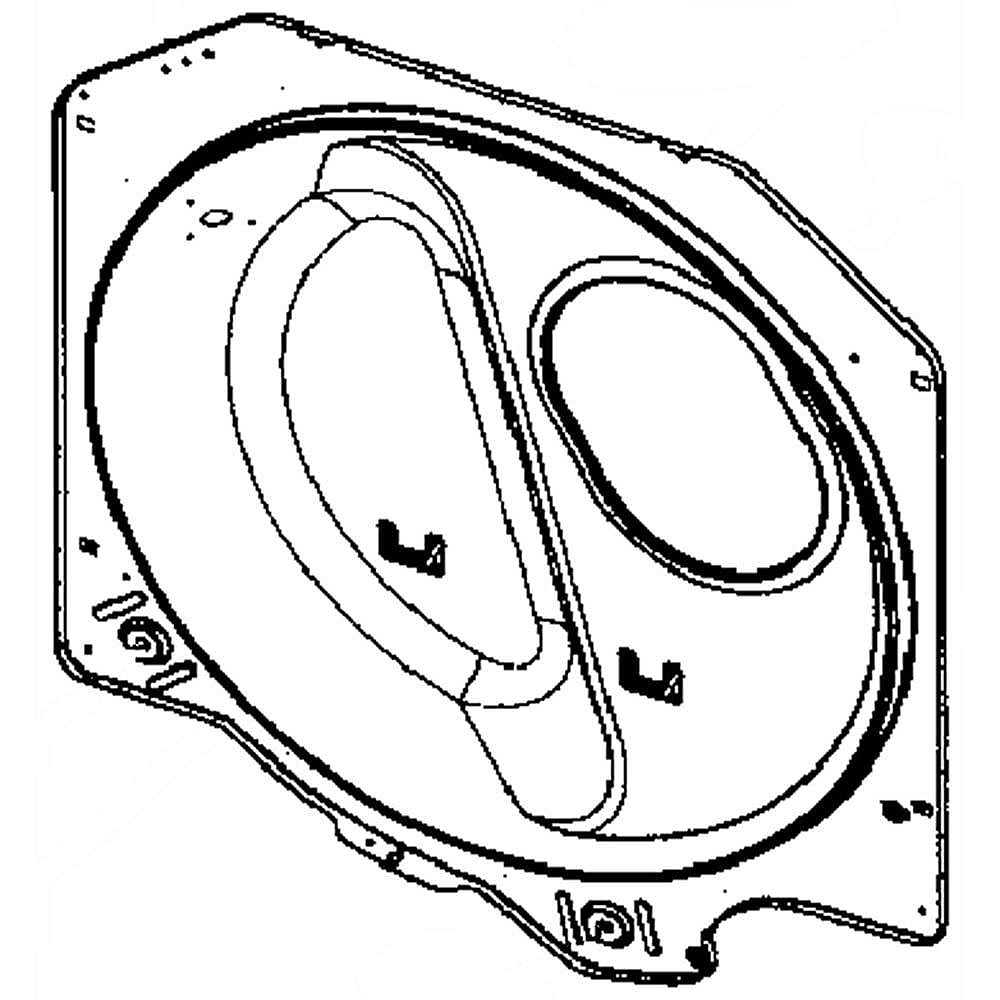 Part #dc66-00411D, Dryer Drum Rear Cover