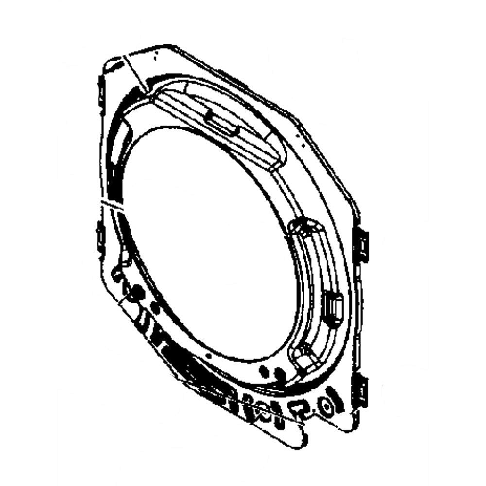 Part #dc66-00812A, Dryer Drum Front Cover Assembly