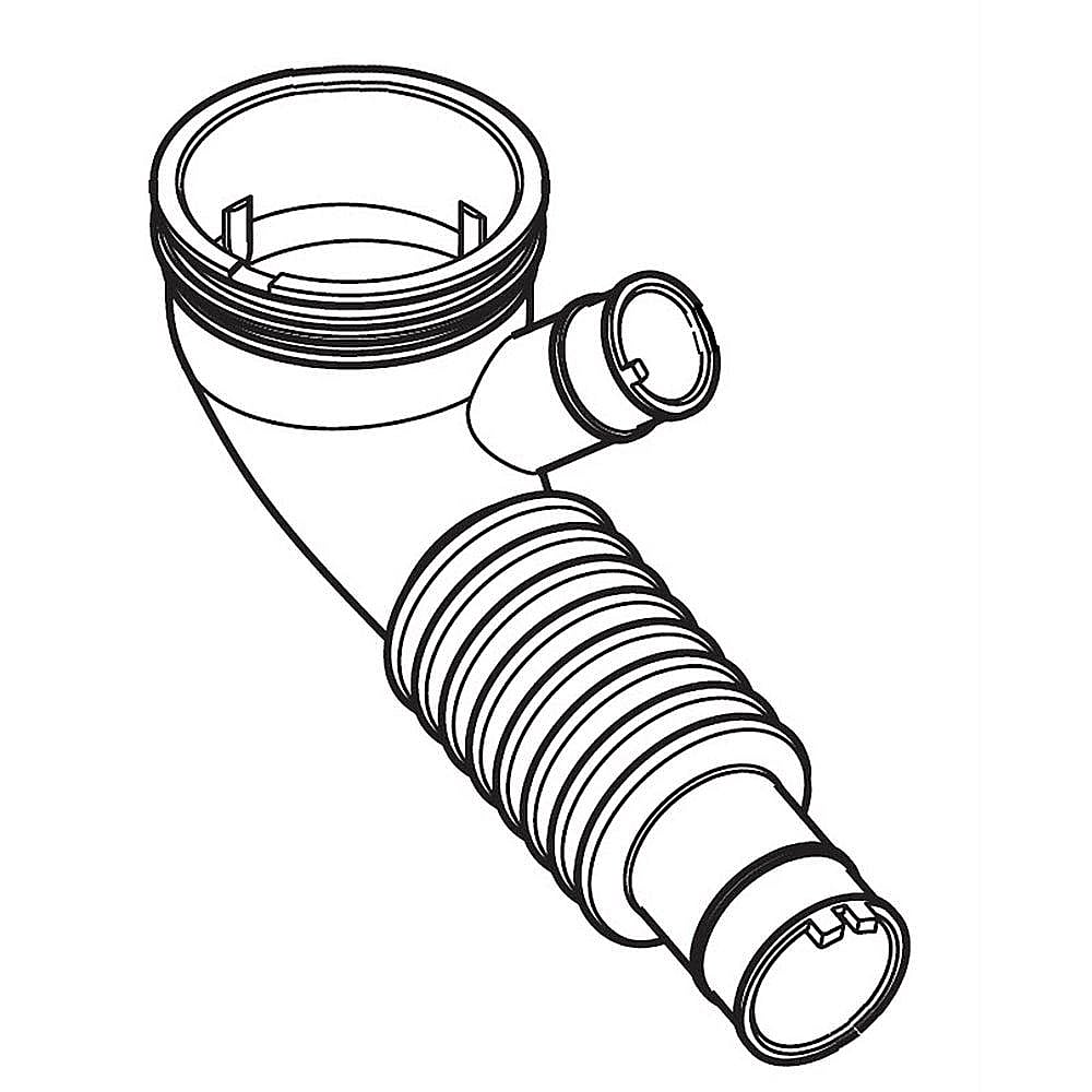 Samsung Part #dc67-00293A, Washer Tub-To-Pump Hose | 8.27 x 3.35 x 2.36