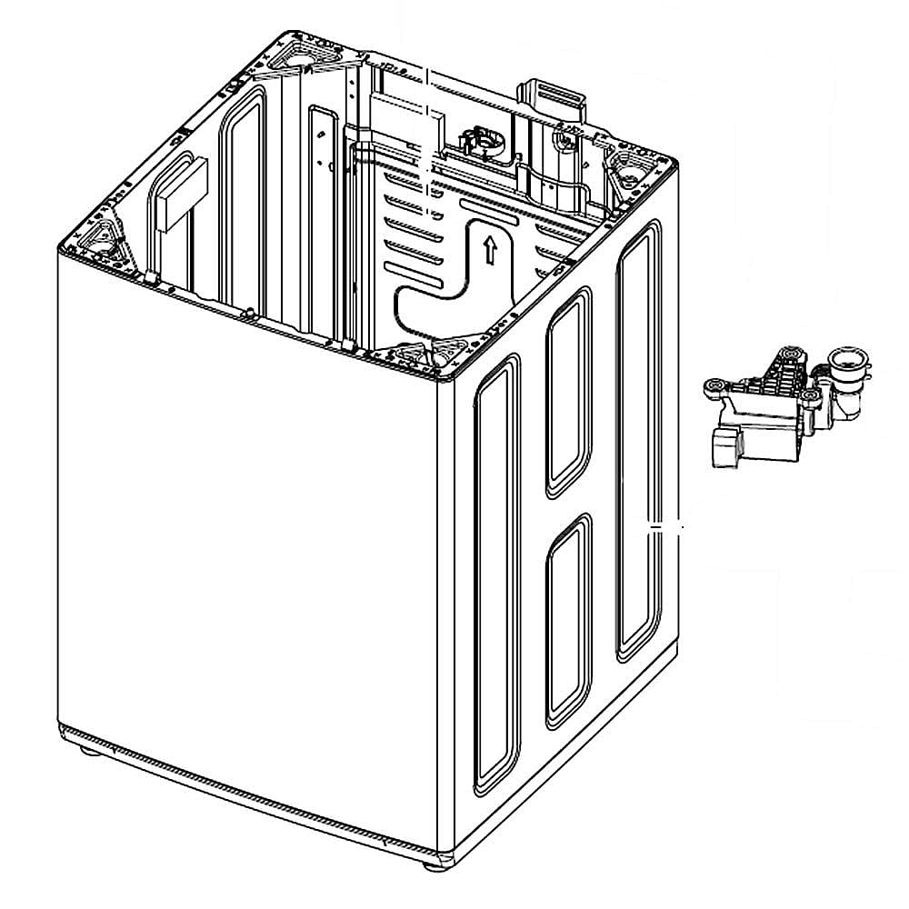 Part #dc90-00102E, Assy Frame Case Parts