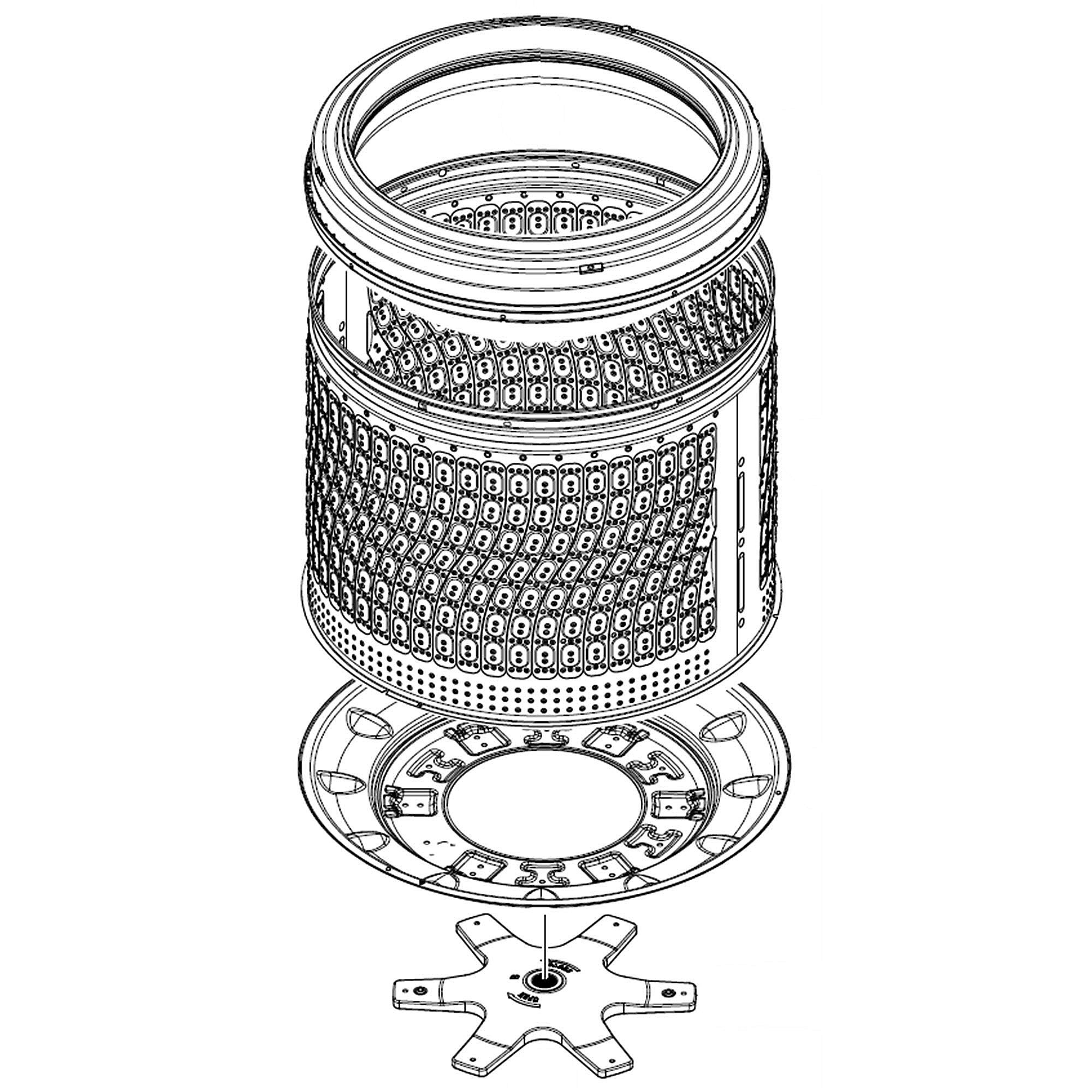 Part #dc90-29451B, Assy Basket Spin Parts