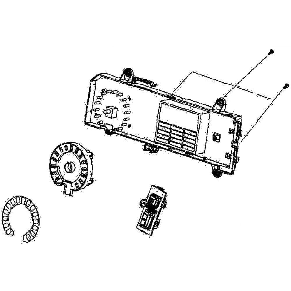 Samsung Part #dc92-01647B, Dryer User Interface | 11.81 x 5.28 x 3.46