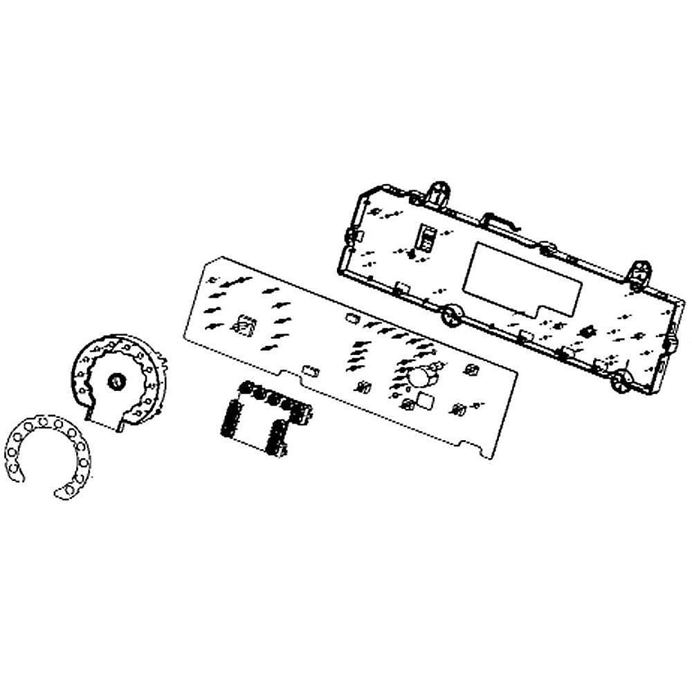 Part #dc92-01736A, Dryer Display Control Board / 14.50 x 5.00 x 4.00