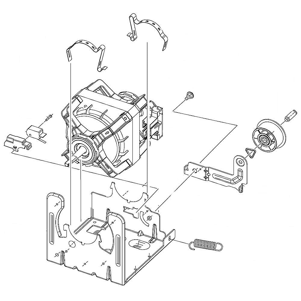 Part #dc96-00790G, Dryer Drive Motor Assembly / 10.24 x 9.84 x 11.02