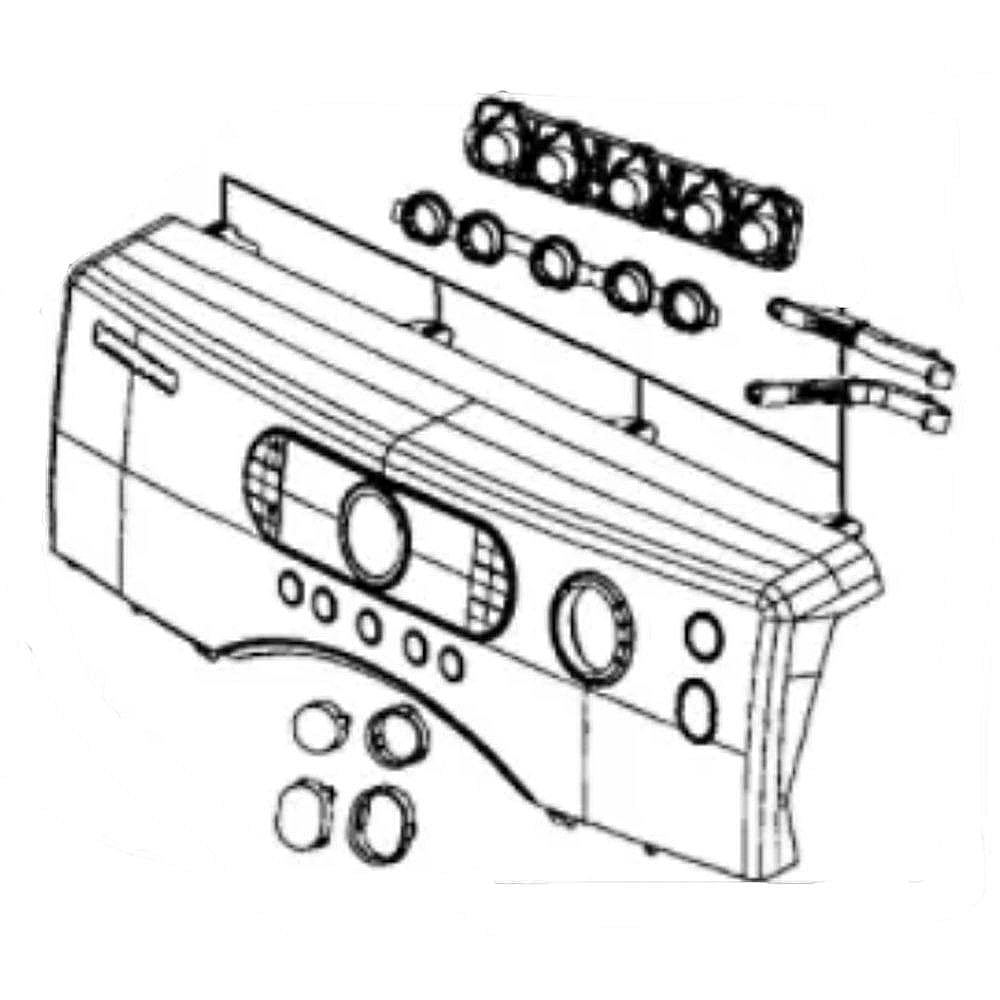 Photo of Samsung Part #dc97-12627D, Dryer Control Panel Assembly from Repair Parts Direct