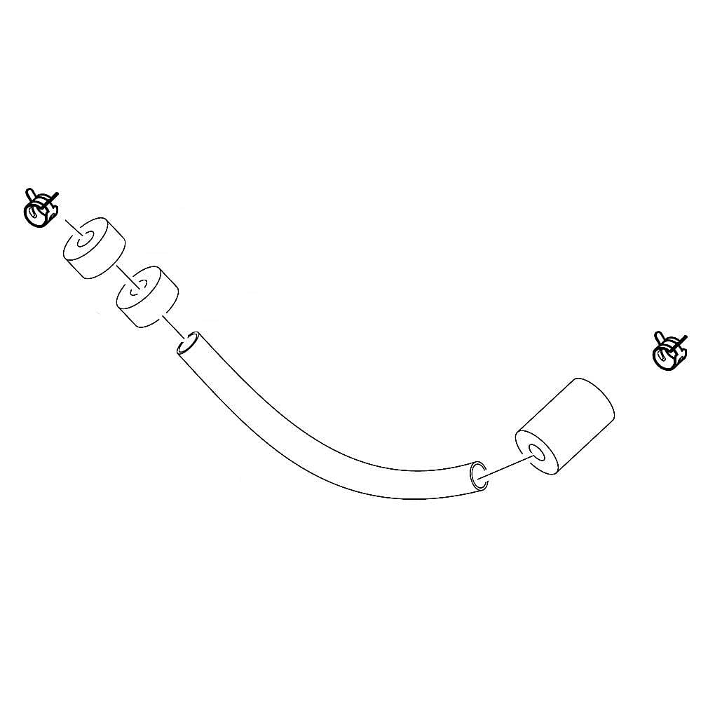 Part #dc97-12985D, Washer Pump Drain Hose / 16.34 x 0.59 x 0.59