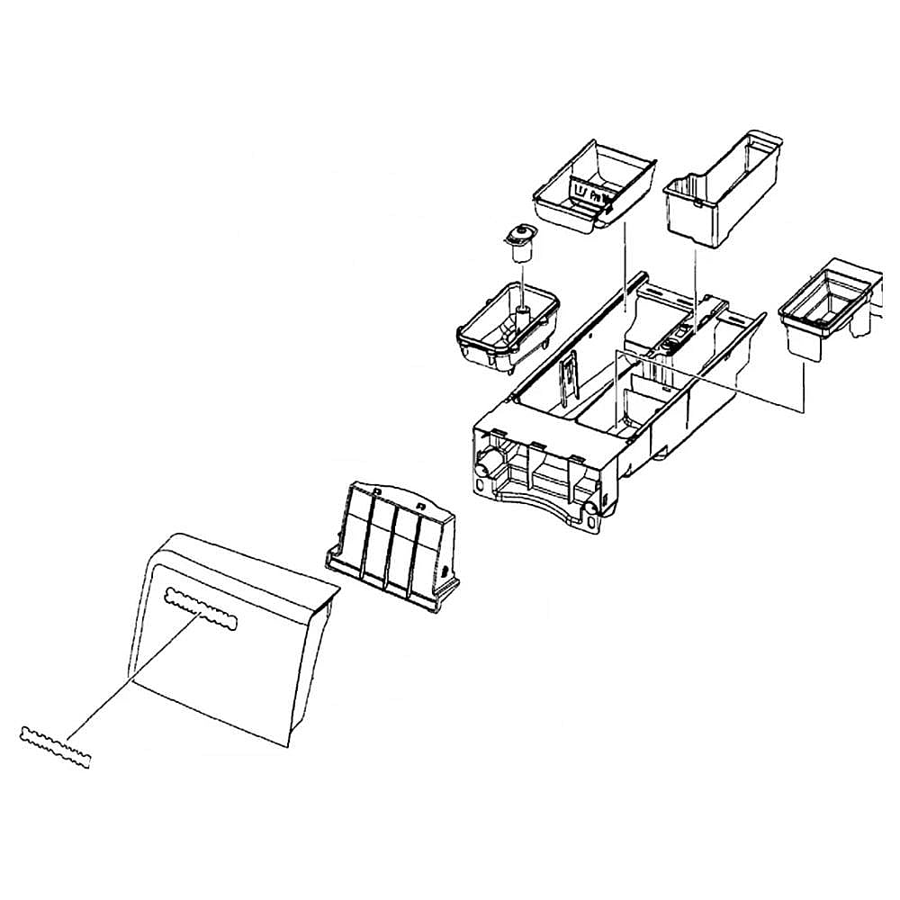Samsung Part #dc97-14530J, Washer Dispenser Drawer | 11.00 x 2.00 x 6.00