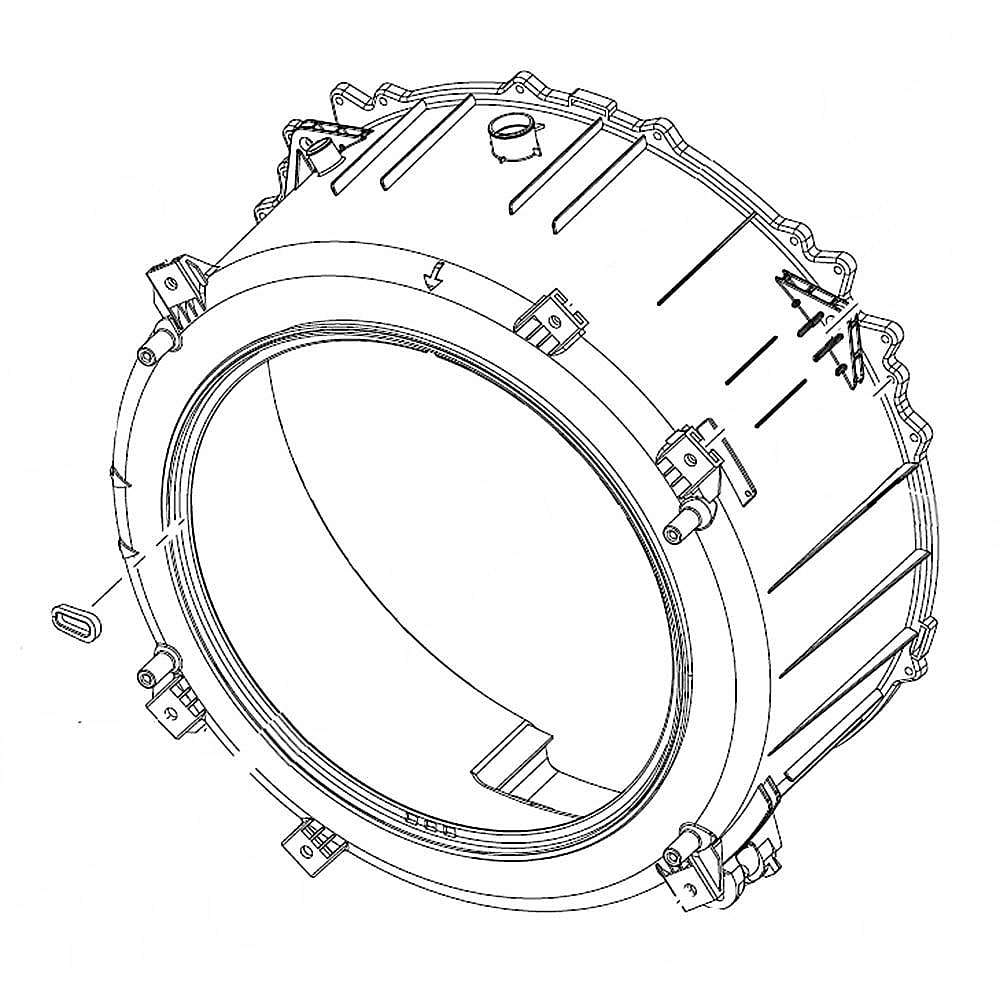 Samsung Part #dc97-14541H, Washer Outer Front Tub