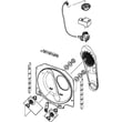 Dryer Drum Rear Cover for Samsung DV338AEB/XAA-00 - Part DC97-14999C