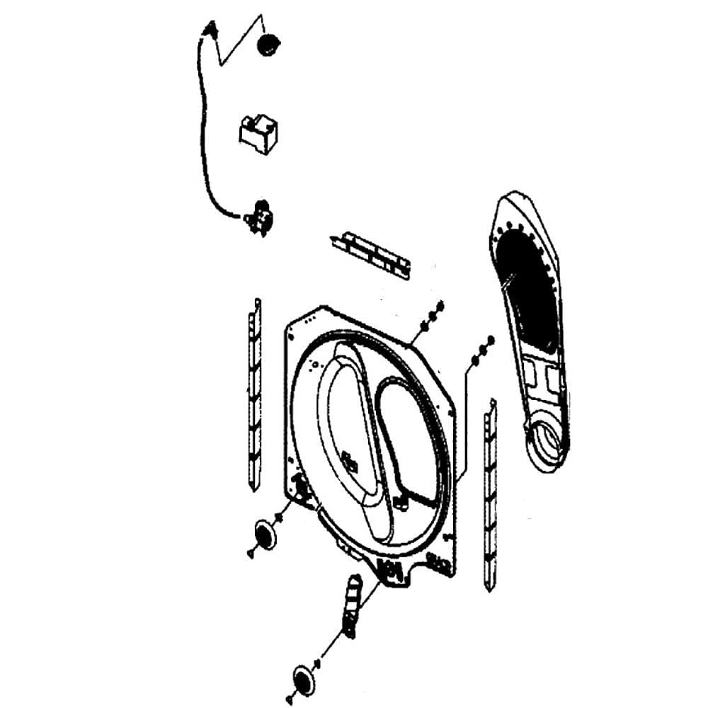 Part #dc97-15001G, Dryer Drum Rear Cover