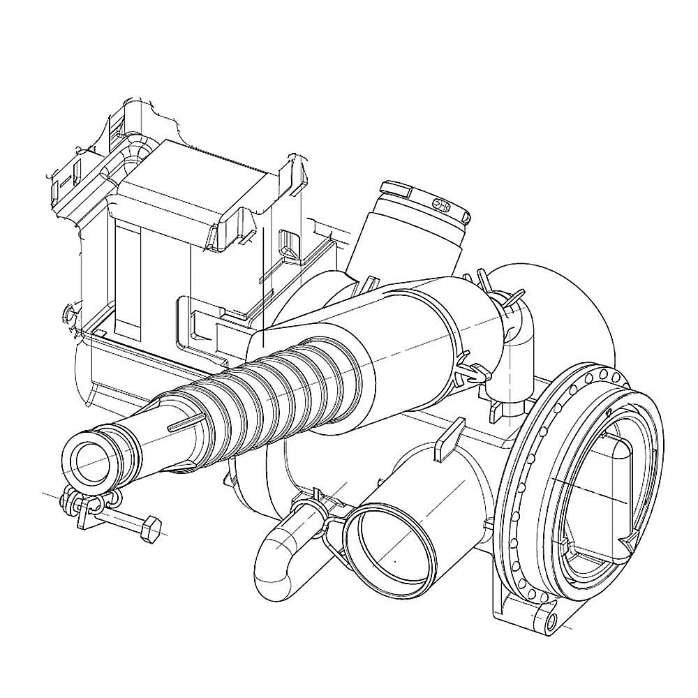 Part #dc97-15597B, Washer Drain Pump Assembly / 11.02 x 7.09 x 6.69