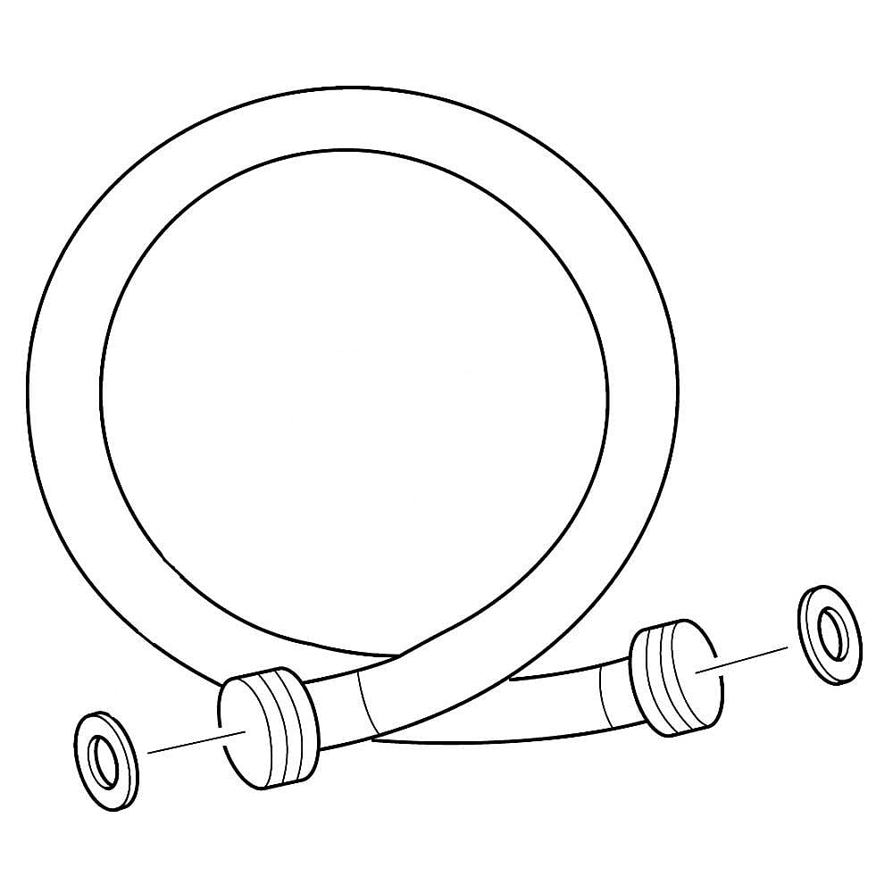 Part #dc97-15648B, Washer Hot Water Fill Hose / 10.63 x 10.63 x 1.38
