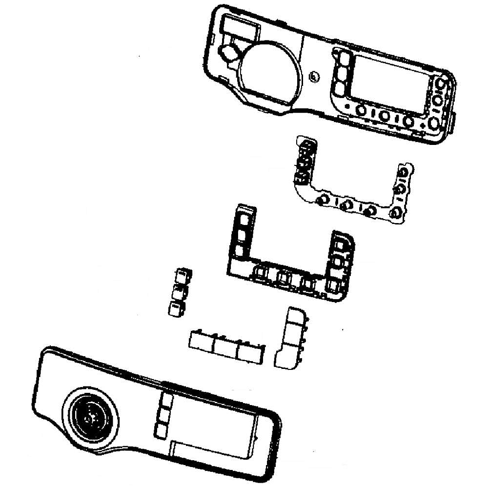 Part #dc97-15939G, Dryer Control Panel Button Set / 4.96 x 14.25 x 0.71