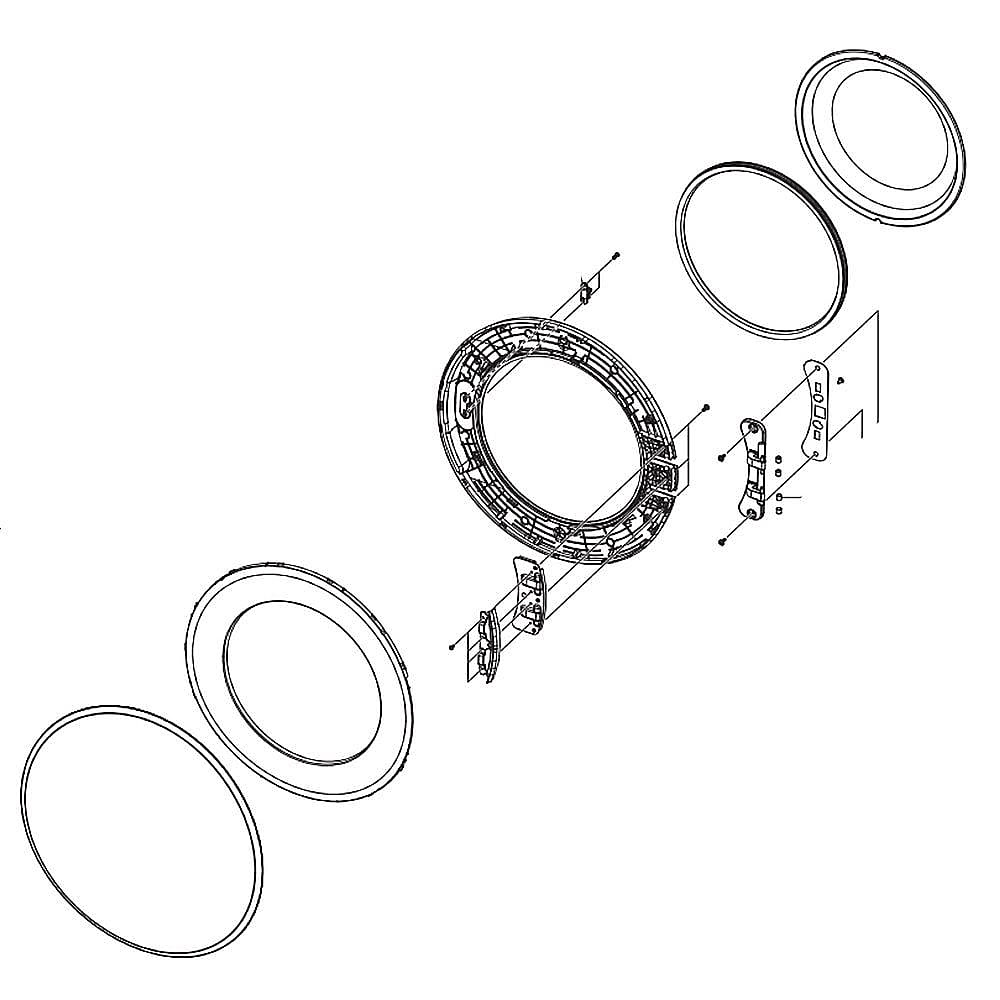 Part #dc97-15975G, Dryer Door Assembly