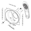 Dryer Bulkhead Assembly for Samsung DVE45M5500W/A3-00 - Part DC97-16040P