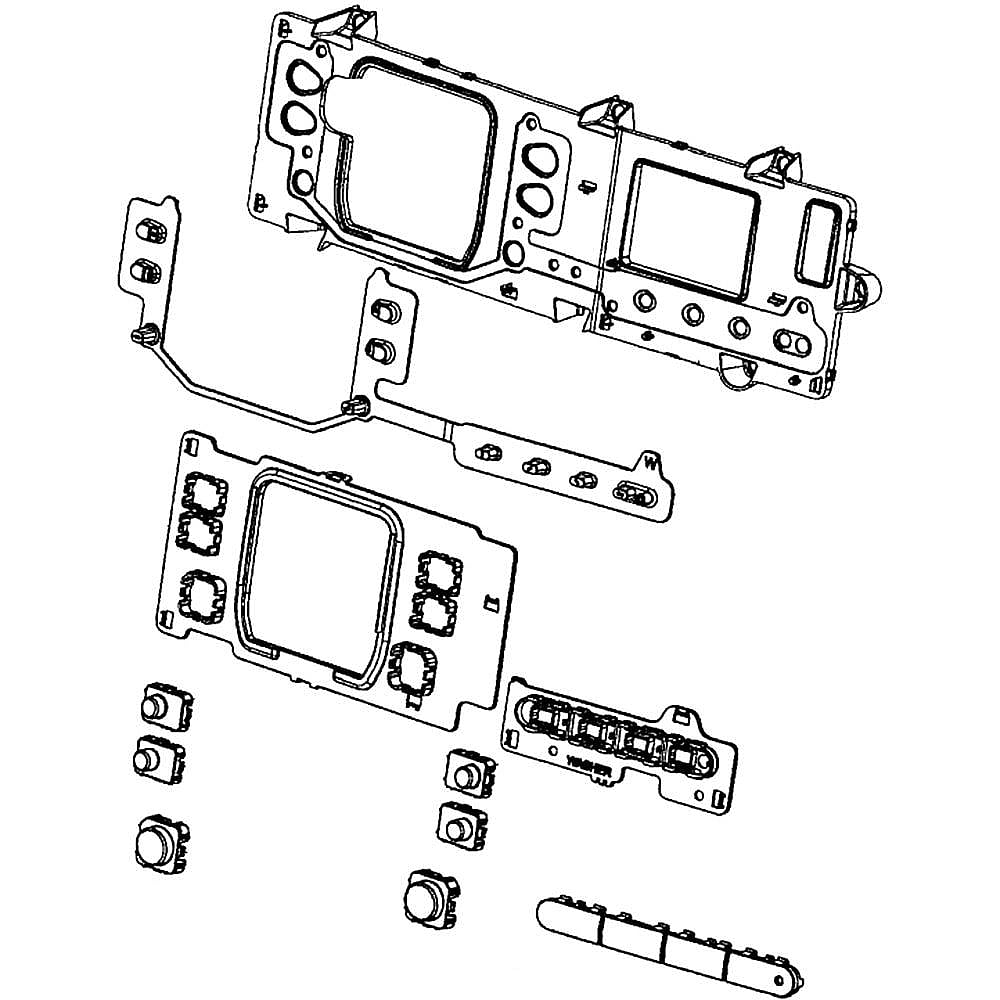 Part #dc97-16153A, Kenmore Washer Key Panel Assembly