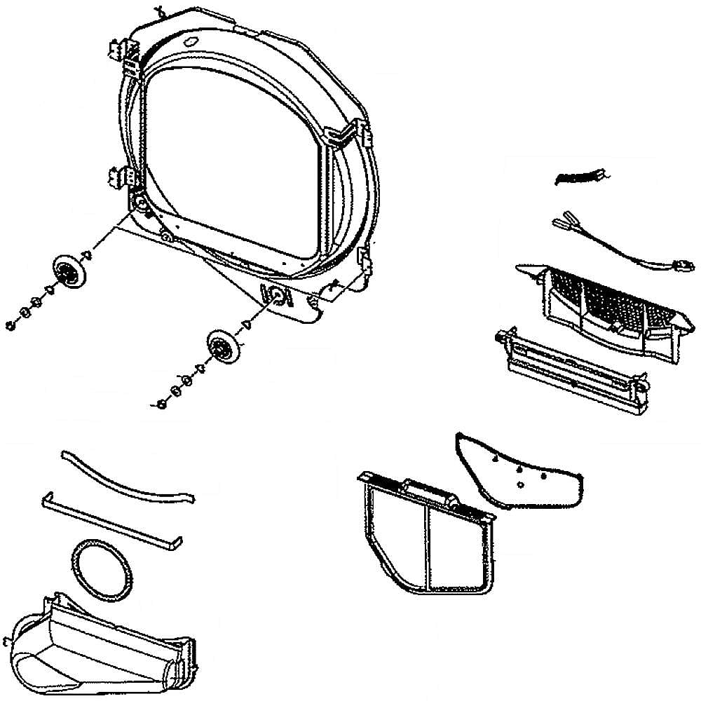 Samsung Part #dc97-16740B, Dryer Drum Front Cover