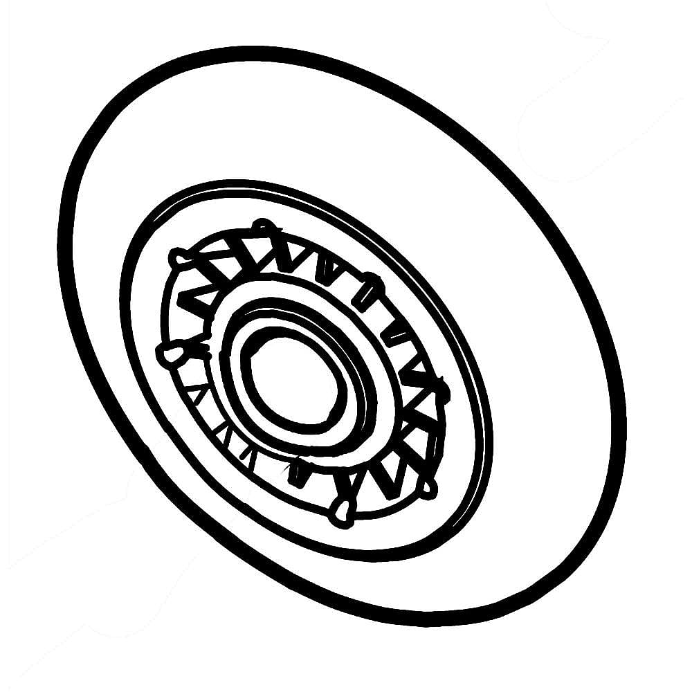 Part #dc97-16782E, Dryer Drum Support Roller (Replaces Dc97-16782B) / 5.00 x 5.00 x 4.50